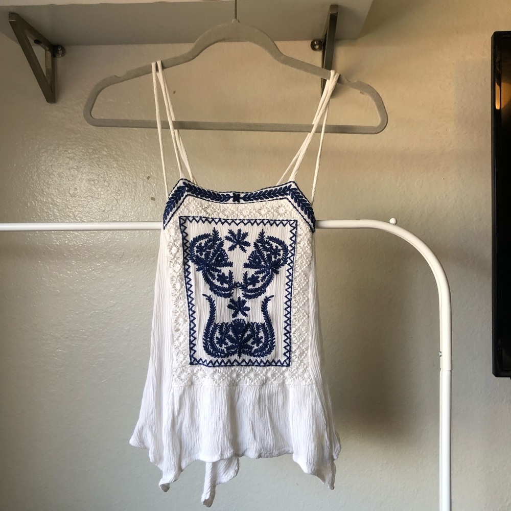 Forever 21 "Contemporary" Embroidered Top Small